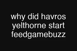 why did havros yelthorne start feedgamebuzz